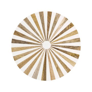 Calix 23.5" Contemporary Minimalist Metal/Resin Round End Table - JONATHAN Y